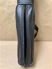 BLACK HAMPTON TWO PIECE POOL CUE CASE